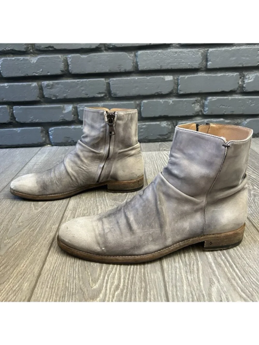 John Varvatos Handmade Italy Morrison Sharpei Ankle Boots Mens 10